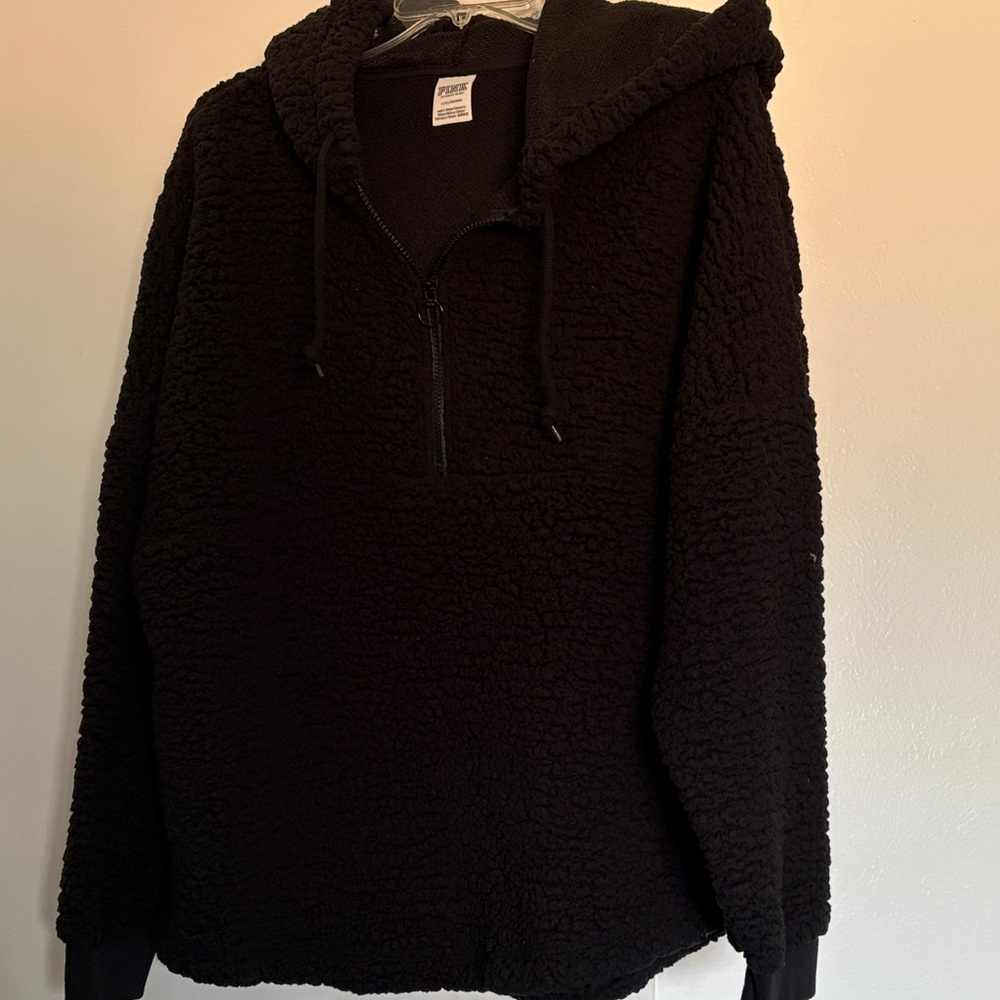 Black Quarter zip Hoodie